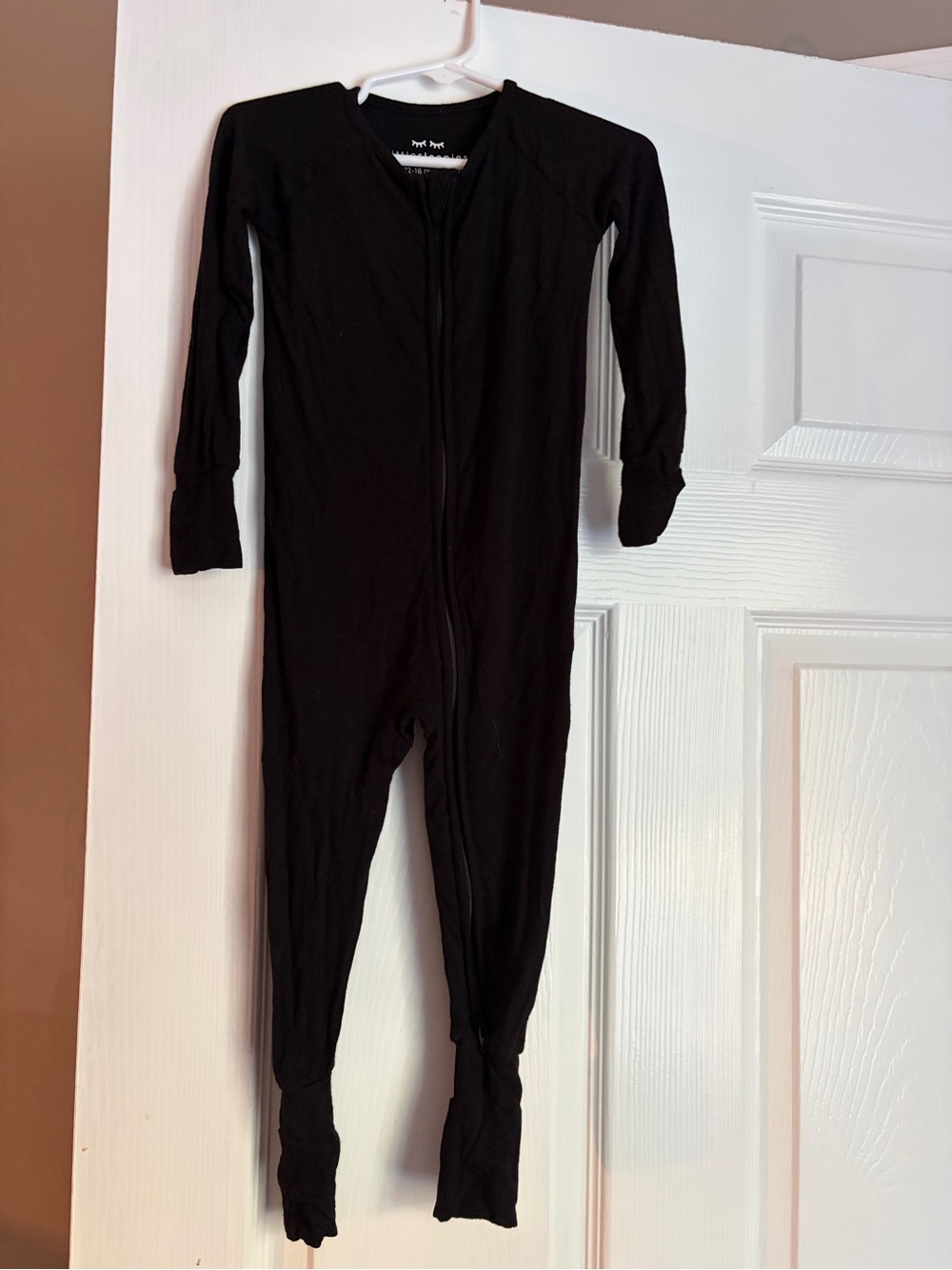 Little Sleepies Black Kids One-Piece Zipper Pajamas
